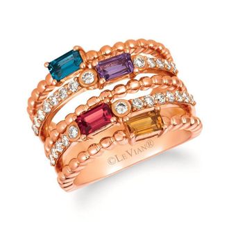 Le Vian Ladies Le Vian Mulitcolor Rings in 14K Strawberry Gold