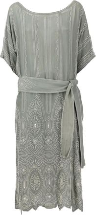 Vintage Abito midi con ricamo Pre-owned - Verde