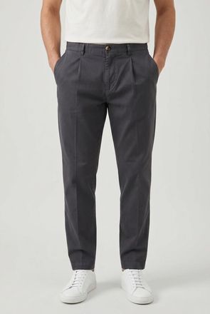Brunello Cucinelli Dark Grey Pleated Trousers, Brand Size 56 (US Size 40)