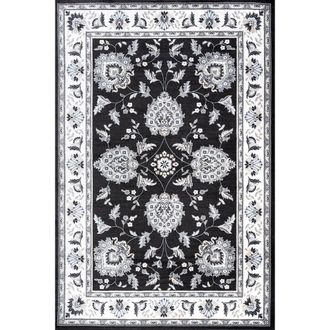 Jonathan Y Designs Cherie French Cottage Area Rug in Black/cream at Nordstrom, Size 3Ft 0In X 5Ft 0In