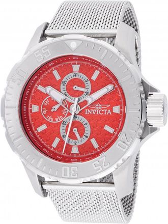Invicta Vintage Quartz Red Dial Mens Watch 48013
