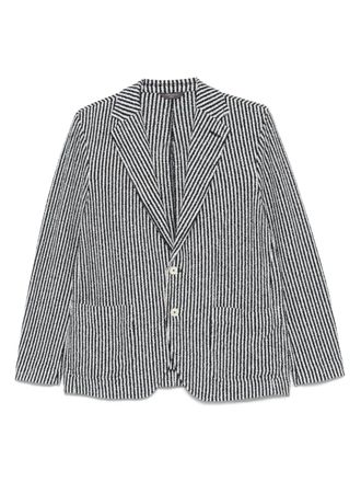 Circolo 1901 striped blazer - men - Polyester/Cotton - 46 - Blue