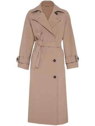 Brunello Cucinelli Trench con cintura - Marrone