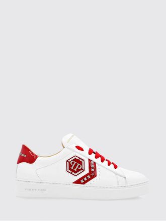 Philipp Plein Sneakers low-top in pelle liscia con borchie e logo Hexagon
