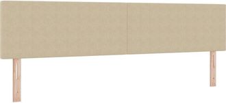 vidaXL Led Headboard with led Strip Lights Grey green 200 cm Fabric Vidaxl