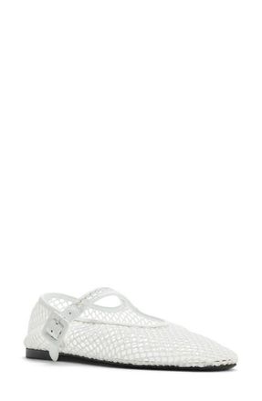 Aldo Alissie Mesh Ballet Flat in White at Nordstrom, Size 7.5