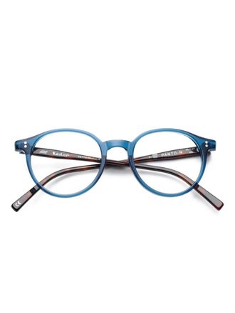 K&agrave;dor Panto-N round glasses - Blue
