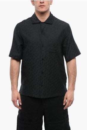 Off-white FOR EVER Bowling Silk-Blend Jacquard Shirt size L