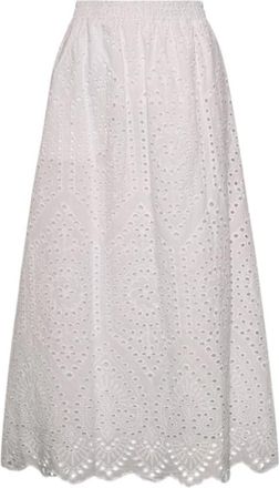 Tiffany & Co. Witte Katoenen Lange Rok - Dames - Midirokken - Wit - M/L - Katoen - Rokken