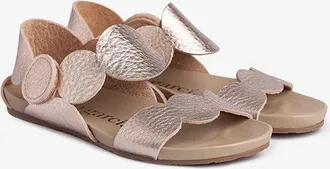 Pedro Garcia Flat sandal in gold metallic leather | Jeanne | Essentials collection