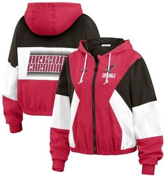 WEAR by Erin Andrews Womens WEAR by Erin Andrews Cardinal Arizona Cardinals Color Block Full-Zip Windbreaker Jacket at Nordstrom, Size Xx-Large