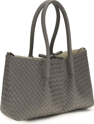 Bottega Veneta Womens Tote Bag Pinacoteca Basalt Calfskin Basalt-Sour-M Brass Calf Leather Shoulder Basalt/sour-m