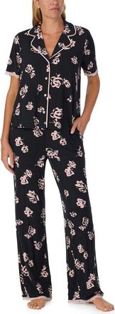 Sanctuary Floral Long Pajamas in Black Pt at Nordstrom Rack, Size X-Large