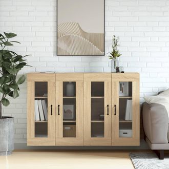 vidaXL Armarios De Pared 2 Uds Madera De Ingenier&iacute;a Roble Sonoma Vidaxl