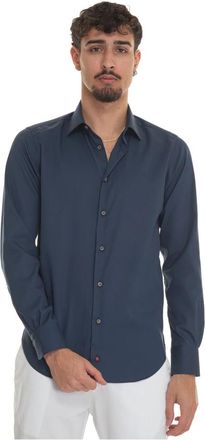 Carrel Dress Shirt - Heren - Casual Overhemden - Blauw - M - Katoen - Overhemden