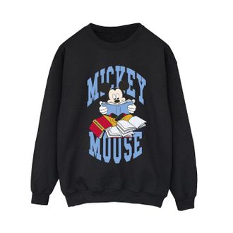 Disney Dames/Dames Mickey Mouse Boeken Lezen Sweatshirt (Zwart)