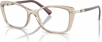 Vogue Eyewear Womens Vo 5487-B Eyeglasses In Clear With Burgundy