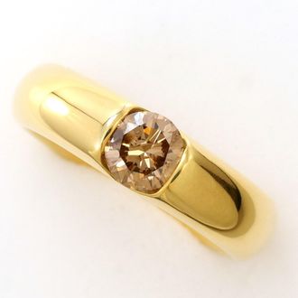 C&A Brown Yellow Gold Yellow Gold (18K) Band Ring (Pre-Owned)