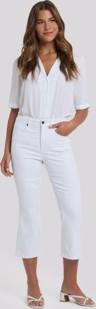 NYDJ Monica Kick Flare Cropped Jeans Met Hoge Taille