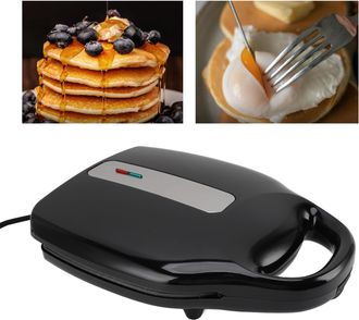 Infinite Gofrera El&eacute;ctrica Con Revestimiento Antiadherente, 1400 W, 6 Ranuras Para Gofres (8,9 Cm), Doble Calentamiento, Ideal Para Arepas Y Desayunos, 110 V (