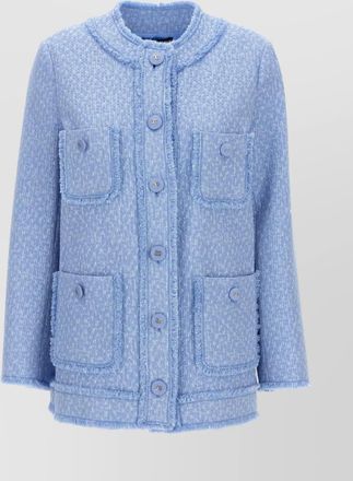 Dolce & Gabbana embroidered virgin wool blend single-breasted tweed blazer