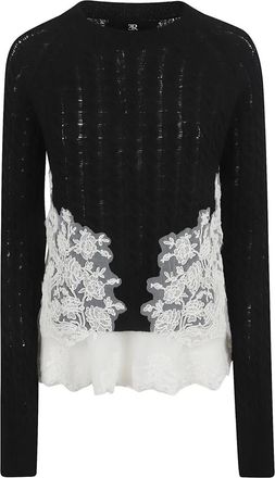 Ermanno Scervino Maglione con scollo a V - Nero