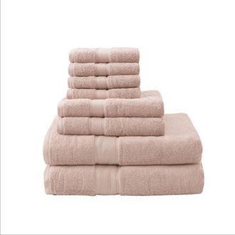 Home Outfitters Black 100% Cotton 8pcs Bath Towel Set, Absorbent, Bathroom Spa Towel, Luxury