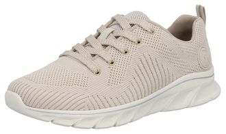 Rieker Sneaker RIEKER, Damen, Gr. 36, weiss (sanftes wei&szlig;), Textil, Schuhe Sneaker, mit leichter Laufsohle, Freizeitschuh, Halbschuh, Schn&uuml;rschuh