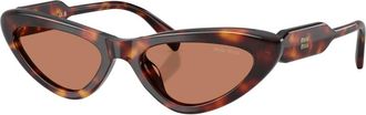 Miu Miu B11Su 27L90Q Zonnebril - Dames - Zonnebrillen - Bruin - 55 MM - Accessoires