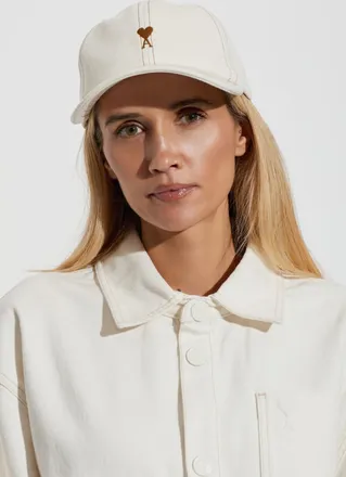 Ami Cap With Logo, Unisex, Cream