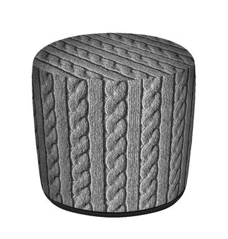 OEM Puf Cil&iacute;ndrico Trenzado Codura Gr De 40x40 Cm