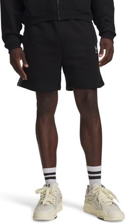 Under Armour Icon Fleece Shorts in Ultimate Black/white at Nordstrom, Size Xxx-Large