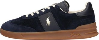 Polo Ralph Lauren Schoenen, Dames, Blauw, 39 EU, Leer, HRT Aera PP Sneakers Low Top Lace D
