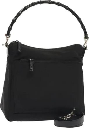 Gucci Pre-owned Nylon gucci-bags - Dames - Vintage Handtas - Zwart - ONE Size - Nylon - Vintage
