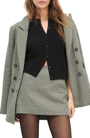Favorite Daughter The Phoebe Houndstooth Double Breasted Blazer in Chesire Houndstooth at Nordstrom, Size X-Small