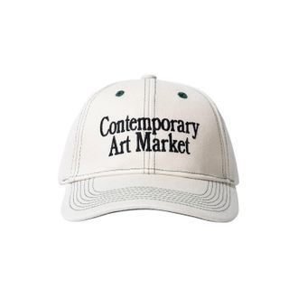 Market Mens Cam 6 Panel Hat In Beige