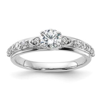 Diamond2Deal 10k White Gold Lab Grown Diamond Engagement Ring 3/4Ct Clarity- VS Color- G-H