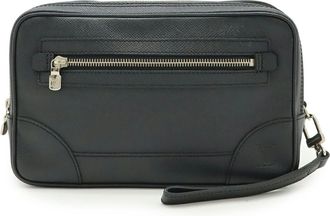 Louis Vuitton Taiga Ardoise Taiga Leather Clutch Bag (Pre-Owned)