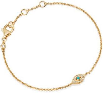 Astley Clarke Gold Biography Evil Eye Chain Bracelet at Nordstrom
