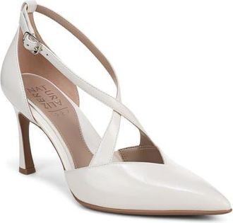 Naturalizer Angelina Ankle Strap Pointed Toe Pump in Warm White at Nordstrom, Size 9.5