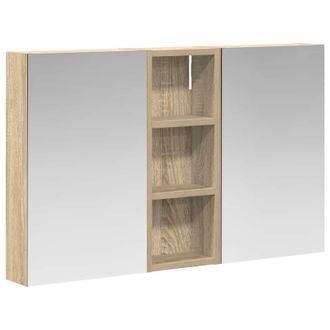 vidaXL Juego De Muebles De Ba&ntilde;o Con Estante 3 Pcs 80 X 10,5 X 50 Cm Vidaxl