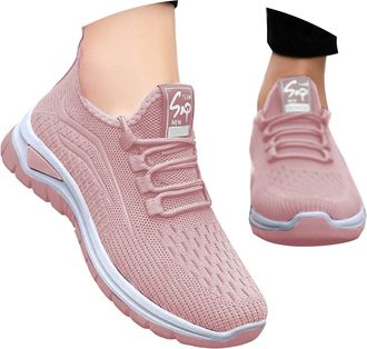 Generic 2026 Running Shoes Womens Orthopedic Mesh Walking Athletic Sport Sneakers Slip-on Cozy Breathable (6.5) Light Pink