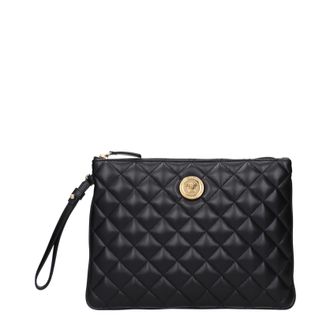 Versace Donnas Pochette in pelle nera