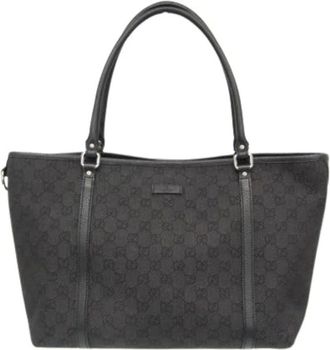 Gucci Pre-owned Tote Bags, female, Black, Size: ONE SIZE Pre-owned GG Canvas Tote 265695