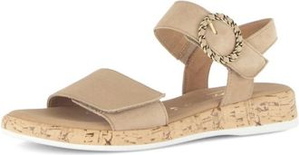Gabor Platte Sandaal - Dames - Schoenen - Beige - Maat: 38 EU