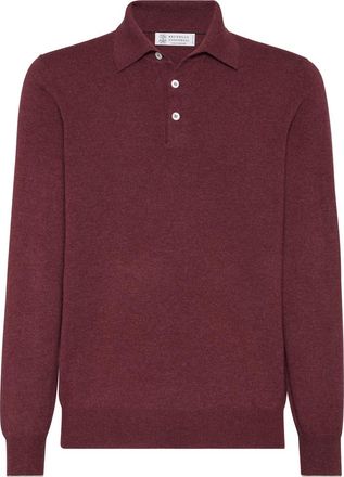 Brunello Cucinelli Polo-style sweater in Amaranth at Nordstrom, Size 48 It