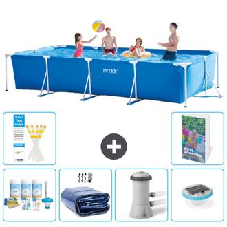 Intex Piscina Con Estructura Rectangular - 450x220x84 Cm - 7-piezas S160