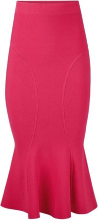 Nina Ricci Rokken, Dames, Roze, XL, Lange Zeemeermin Rok Met Coupenaden