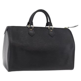 Louis Vuitton Speedy Epi Leather Black Leather Handbag (Pre-Owned)