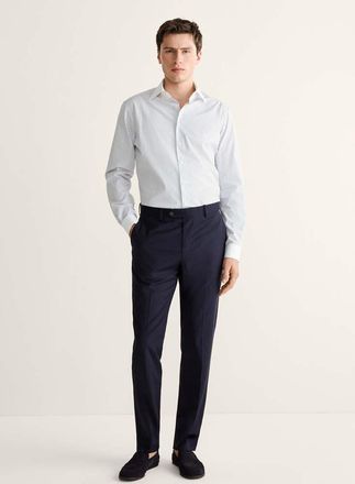 Mango Camicia slim fit 100% cotone celeste - Uomo - XL - MANGO MAN